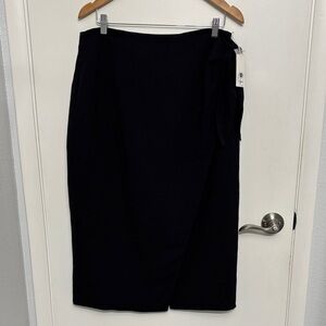 Nordstrom Elegant Black Wrap Skirt